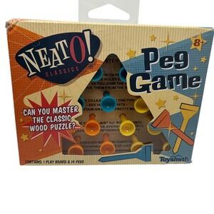 Neato! Classics Peg Game Toyshith Wood Puzzle Brain Teaser‎ Ages 8+ New Travel